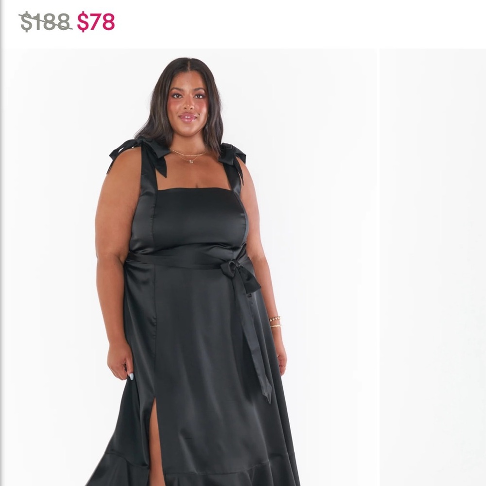 Elegant Black Satin Dress